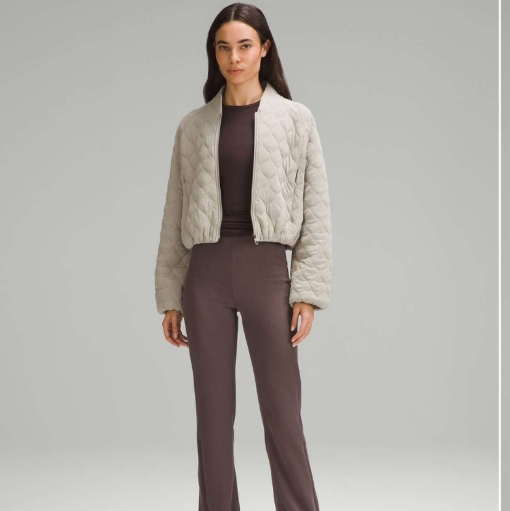 Lululemon Quilted Bomber Jacket Riverstone - Picture 5 of 13